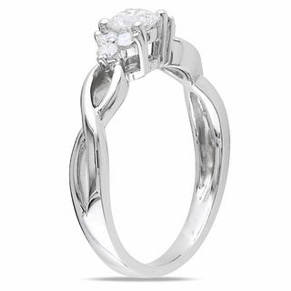 0.49 CT. T.W. Diamond Braid Ring in 14K White Gold|Peoples Jewellers