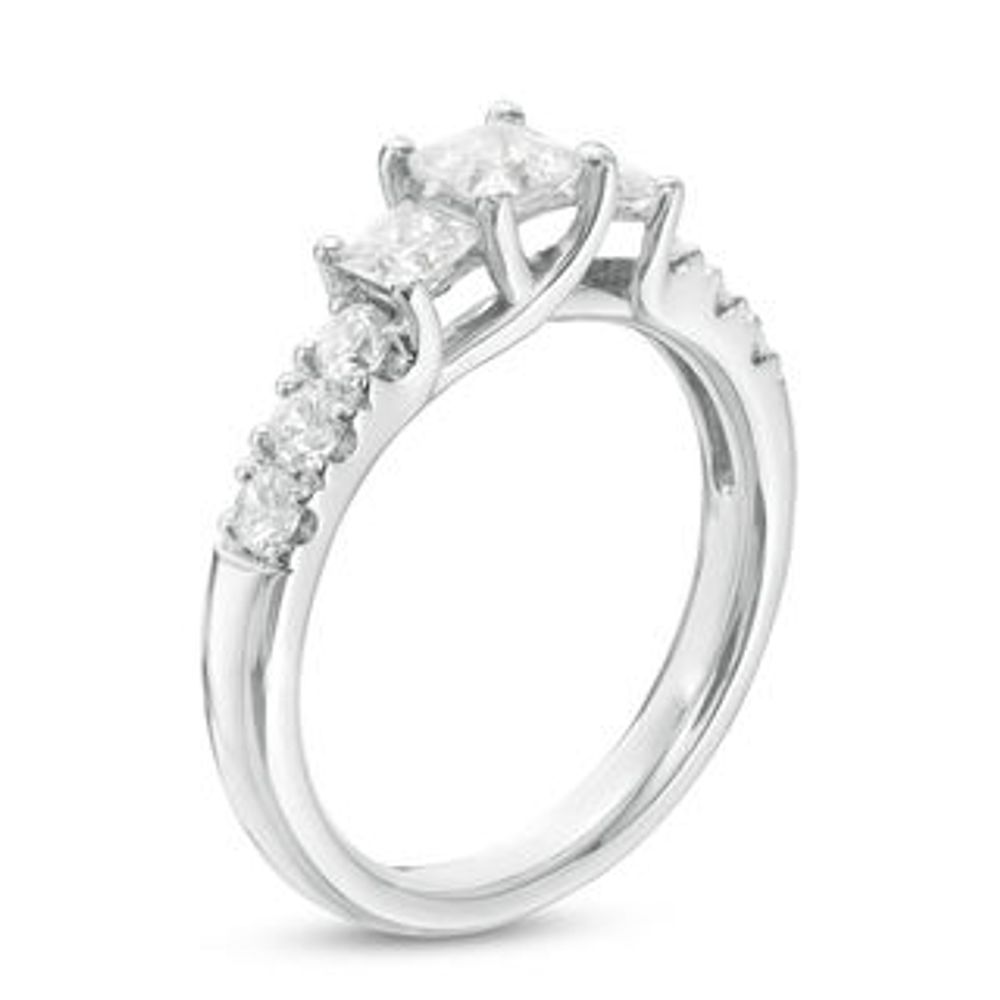 Celebration Canadian Ideal 1.20 CT. T.W. Princess-Cut Certified Diamond Ring in 14K White Gold (I/I1)|Peoples Jewellers
