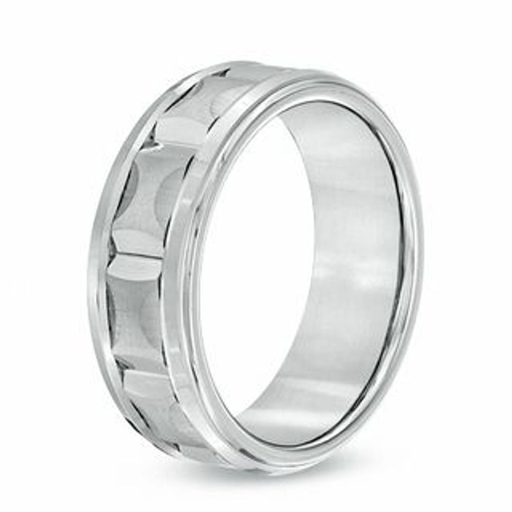 Triton Men's 8.0mm Comfort Fit White Tungsten Wedding Band - Size 10|Peoples Jewellers