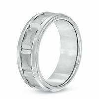 Triton Men's 8.0mm Comfort Fit White Tungsten Wedding Band - Size 10|Peoples Jewellers