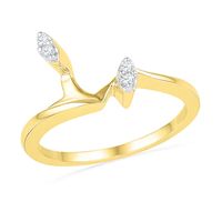 0.45 CT. T.W. Diamond Marquise Cluster Bridal Set in 10K Gold|Peoples Jewellers
