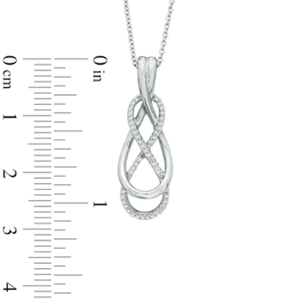 0.10 CT. T.W. Diamond Infinity Pendant in Sterling Silver|Peoples Jewellers