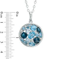 Blue and White Topaz Pendant in Sterling Silver|Peoples Jewellers