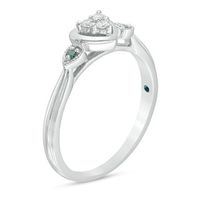 0.25 CT. T.W. Diamond Frame Vintage-Style Ring in 10K White Gold|Peoples Jewellers