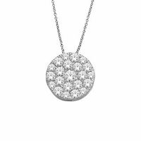 CT. T.W. Diamond Carnation Pendant in 10K White Gold|Peoples Jewellers