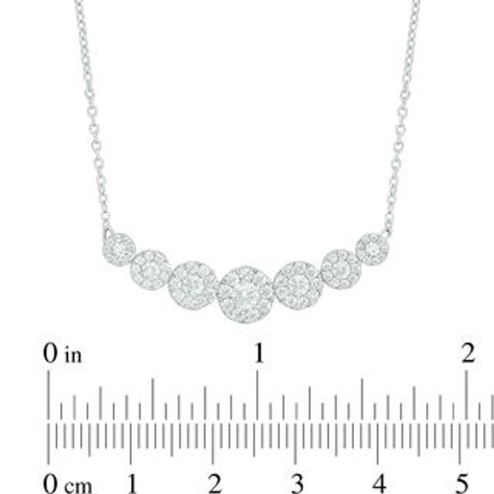 1.00 CT. T.W. Composite Diamond Necklace in 10K White Gold|Peoples Jewellers