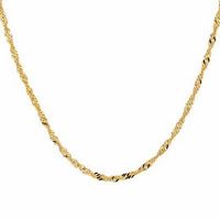 1.5mm Singapore Chain Necklace in 10K Gold