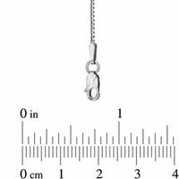 0.8mm Box Chain Necklace in 10K White Gold - 16"|Peoples Jewellers