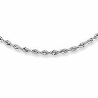 1.5mm Rope Chain Necklace in 10K White Gold - 20"|Peoples Jewellers