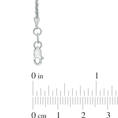 025 Gauge Sparkle Chain Necklace in 10K White Gold - 18"|Peoples Jewellers