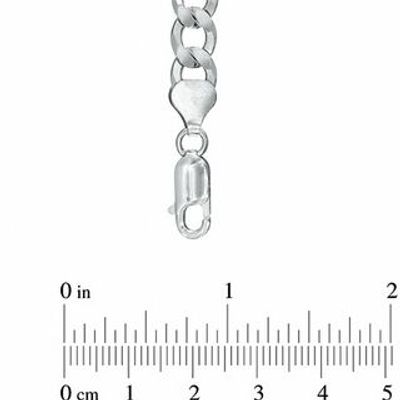 Men's 7.8mm Curb Chain Necklace in Sterling Silver - 24"|Peoples Jewellers