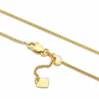 0.85mm Adjustable Wheat Chain Necklace in 14K Gold - 22"|Peoples Jewellers