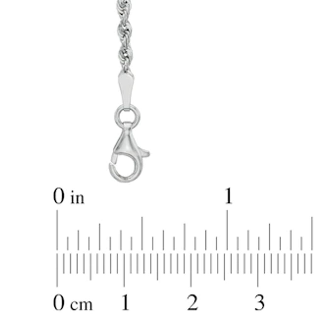 2.5mm Rope Chain Necklace in 14K White Gold - 18"|Peoples Jewellers