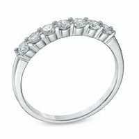 0.50 CT. T.W. Canadian Certified Diamond Seven Stone Band in 14K White Gold (I/I2)|Peoples Jewellers