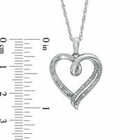 Diamond Accent Heart Pendant in Sterling Silver|Peoples Jewellers