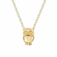 TEENYTINY™ Owl Pendant in 10K Gold - 17"|Peoples Jewellers