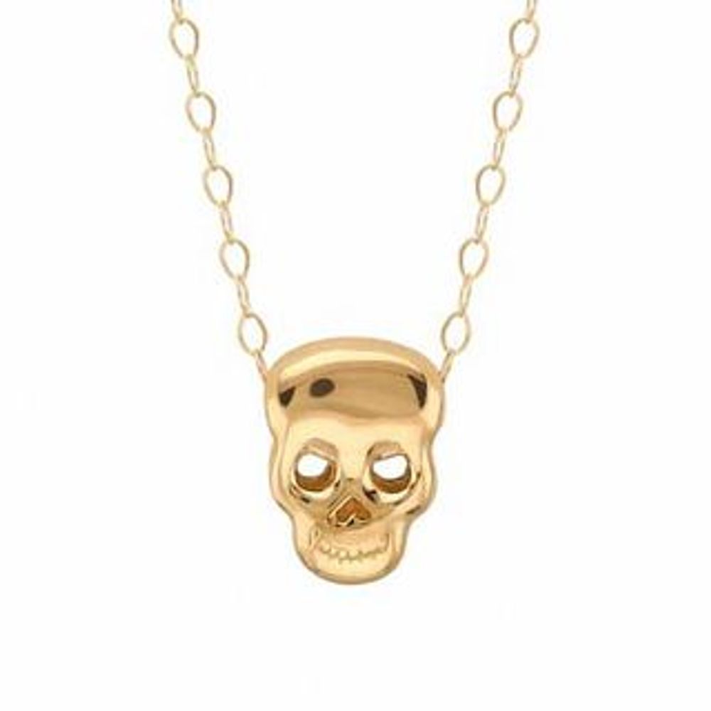 TEENYTINY™ Skull Pendant in 10K Gold - 17"|Peoples Jewellers