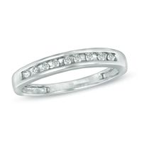 0.10 CT. T.W. Diamond Anniversary Band in Sterling Silver|Peoples Jewellers