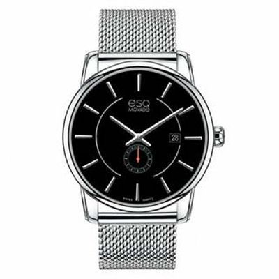 Men's ESQ Movado Capital Mesh Watch with Black Dial (Model: 07301444)|Peoples Jewellers