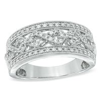 0.38 CT. T.W. Diamond Infinity Symbol Anniversary Band in 10K White Gold|Peoples Jewellers