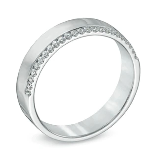 0.10 CT. T.W. Diamond Edge Band in 10K White Gold|Peoples Jewellers