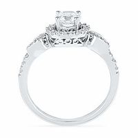 1.25 CT. T.W. Diamond Frame Bridal Set in 14K White Gold|Peoples Jewellers