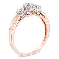 0.50 CT. T.W. Diamond Three Stone Engagement Ring in 10K Rose Gold|Peoples Jewellers
