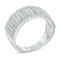 1.00 CT. T.W. Diamond Multi-Row Anniversary Band in 10K White Gold|Peoples Jewellers