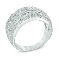 1.00 CT. T.W. Diamond Multi-Row Anniversary Band in 10K White Gold|Peoples Jewellers