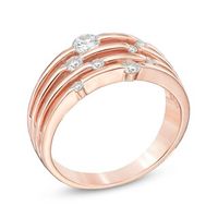 0.50 CT. T.W. Diamond Layered Orbit Ring in 10K Rose Gold|Peoples Jewellers