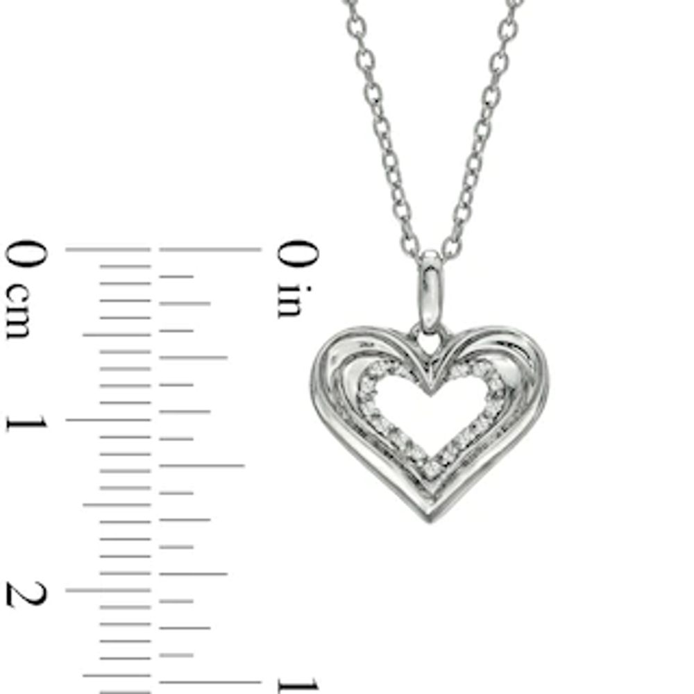 The Heart Within™ Diamond Accent Heart Pendant in Sterling Silver|Peoples Jewellers