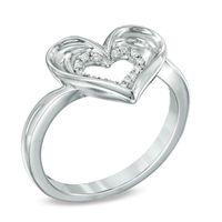 The Heart Within™ Diamond Accent Heart Ring in Sterling Silver|Peoples Jewellers