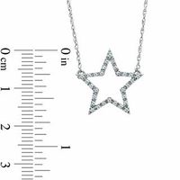 0.12 CT. T.W. Diamond Star Necklace in Sterling Silver|Peoples Jewellers