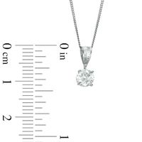 Celebration Canadian Ideal 0.50 CT. Certified Diamond Solitaire Pendant in 14K White Gold (I/I1)|Peoples Jewellers