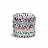 Stackable Expressions™ Lab-Created Emerald Eternity Band in Sterling Silver|Peoples Jewellers