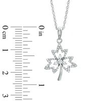 0.25 CT. T.W. Diamond Maple Leaf Pendant in Sterling Silver|Peoples Jewellers