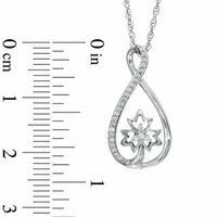 0.13 CT. T.W. Diamond Infinity with Maple Leaf Pendant in Sterling Silver|Peoples Jewellers
