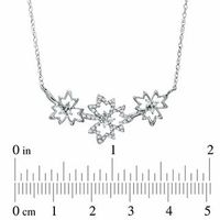 0.25 CT. T.W. Diamond Triple Maple Leaf Necklace in Sterling Silver|Peoples Jewellers