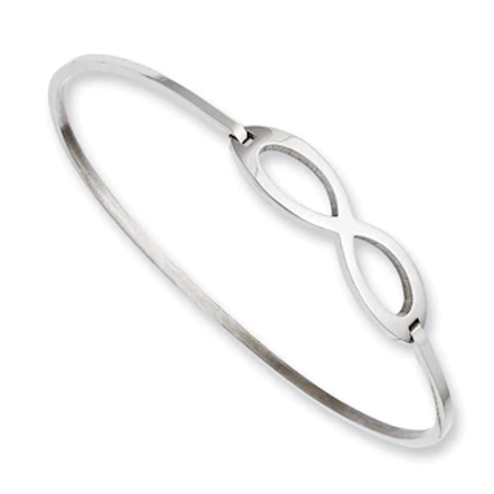 Slip-On Infinity Bangle in Stainless Steel - 8.0"|Peoples Jewellers