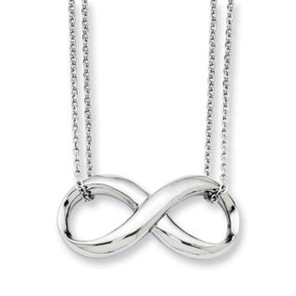 Infinity Double Strand Necklace in Stainless Steel|Peoples Jewellers