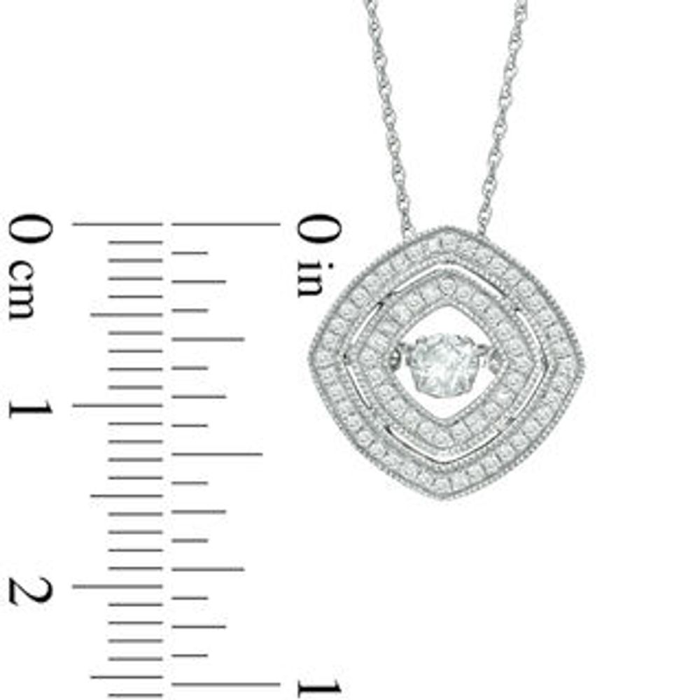 Unstoppable Love™ 0.35 CT. T.W. Diamond Vintage-Style Double Frame Pendant in 10K White Gold|Peoples Jewellers