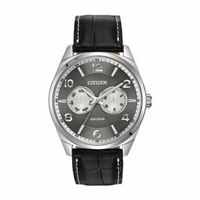 Men's Citizen Eco-Drive® Strap Watch with Grey Dial (Model: AO9020-17H)|Peoples Jewellers