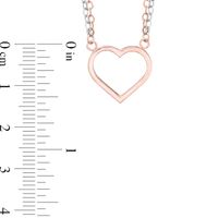 Double Row Heart Necklace in 10K Two-Tone Gold|Peoples Jewellers