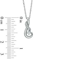 0.10 CT. T.W. Certified Canadian Diamond Swirl Pendant in 14K White Gold (I/I1)|Peoples Jewellers