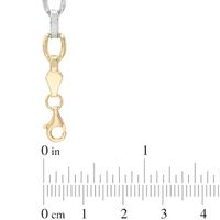 Fancy Link Bracelet in 10K Tri-Tone Gold - 7.25"|Peoples Jewellers