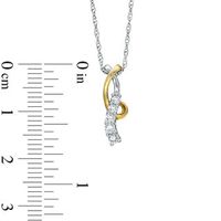 0.20 CT. T.W. Certified Canadian Diamond Journey Pendant in 14K Two-Tone Gold (I/I1)|Peoples Jewellers