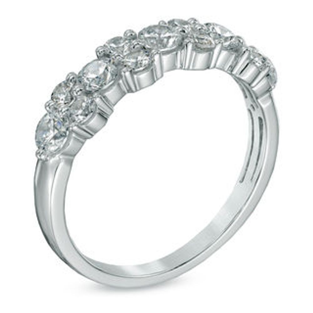 1.00 CT. T.W. Diamond Five Stone Anniversary Band in 14K White Gold|Peoples Jewellers