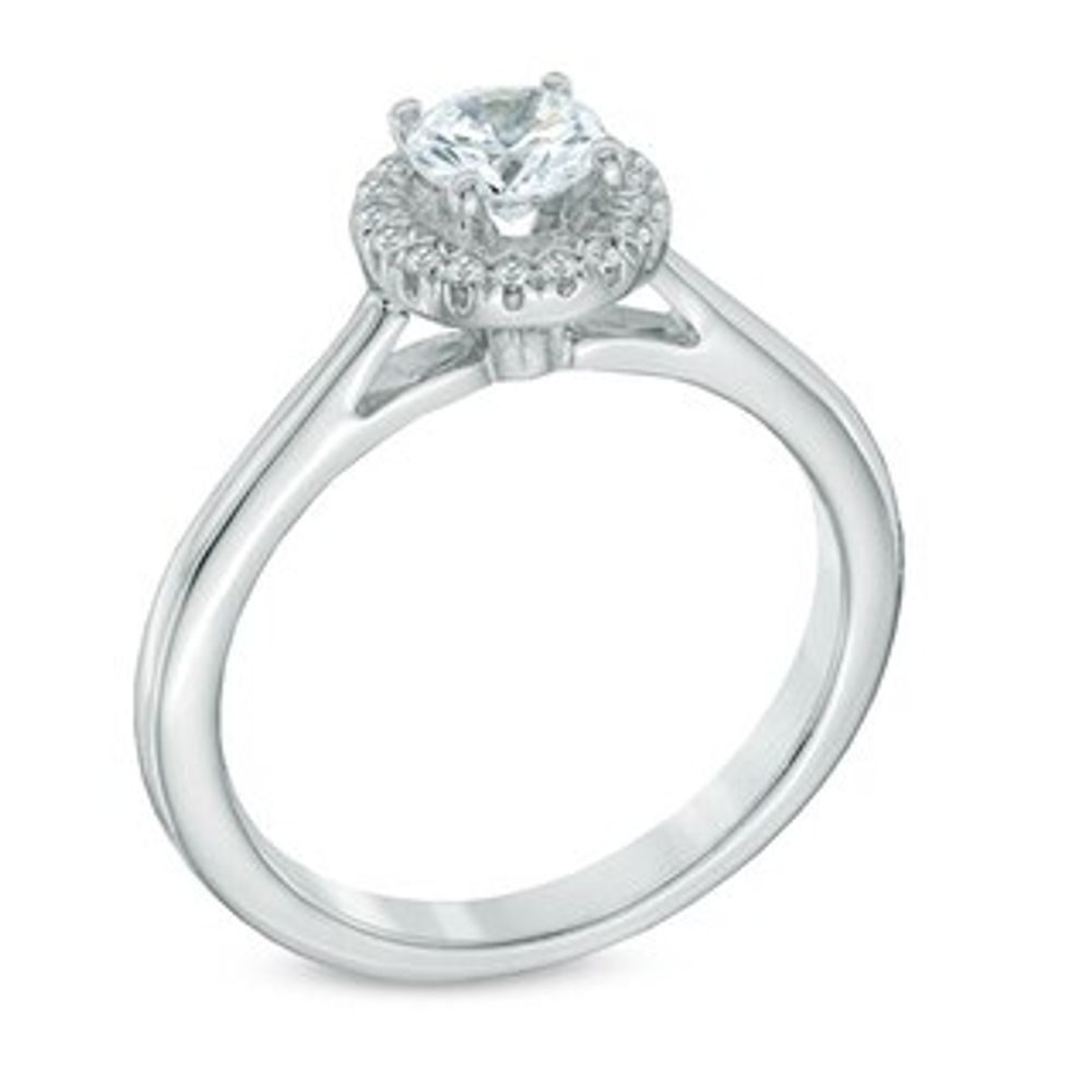 Celebration Canadian Ideal 0.50 CT. T.W. Certified Diamond Frame Engagement Ring in 14K White Gold (I/I1)|Peoples Jewellers