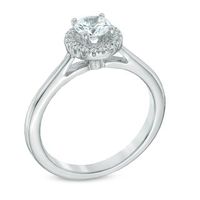 Celebration Canadian Ideal 0.50 CT. T.W. Diamond Frame Engagement Ring in 14K White Gold (I/I1)|Peoples Jewellers