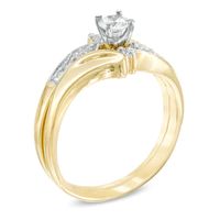 0.25 CT. T.W. Diamond Slant Bridal Set in 10K Gold|Peoples Jewellers